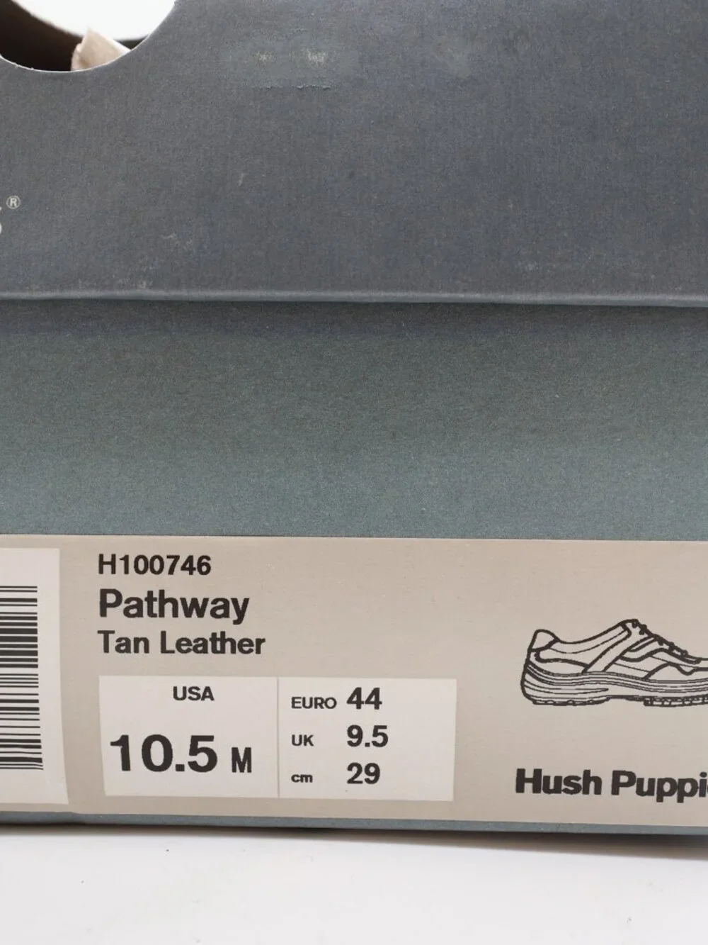 Hush Puppies Pathway Mens 10.5 Tan Leather Comfort Oxford Shoes H100746 NOS